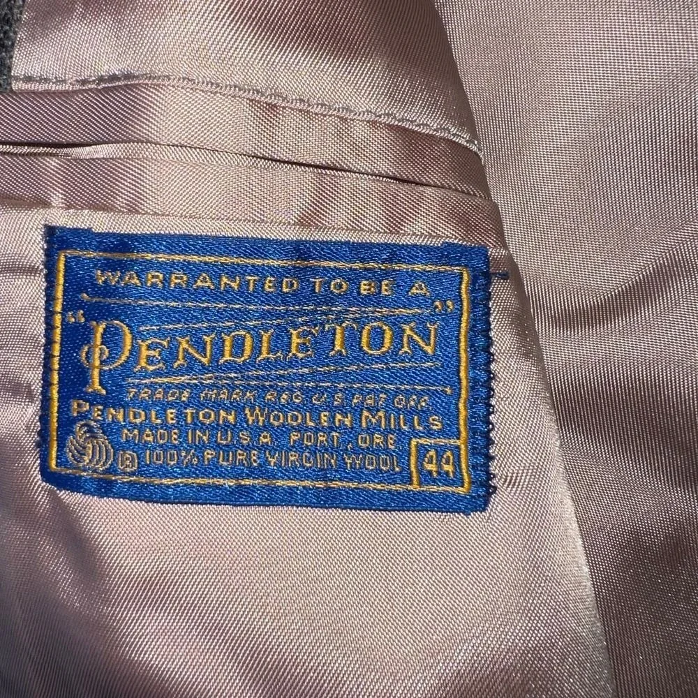 Pendleton Men's Vintage Wool Western Style Sport coat Blazer Elbow Patches Sz 44
